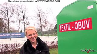 Takevan pussy cum cover for glassed blonde teacher at lunch break