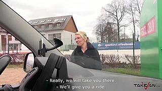 Takevan pussy cum cover for glassed blonde teacher at lunch break