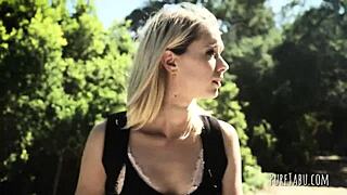 double penetration for a blonde in a hot group scene.