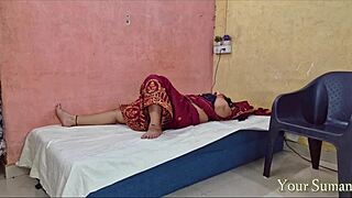 indian aunty gets horny and fucked by young guy