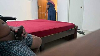 maid doing handjob for owner