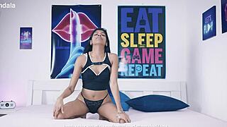 desi devi former tv-host gives sloppy blowjob to big black cock