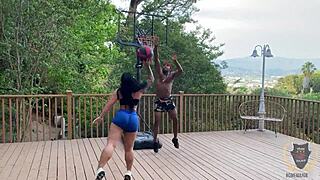 Basketball Game Turns Into Intimate Session With Rome Major And Monica Santhiago.