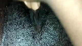 Small Tit Ebony Whore Performs Solo Pussy Masturbation At Home