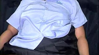 I get fucked in school uniform by white stranger