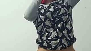 The Newbie Of The Class Wants To Have Sex With An Inflated Condom