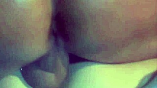 Horny short hair blonde sucks her boyfriends cock and rides his cock on the sofa. Does she swallow?