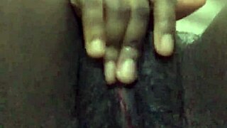 Small Tit Ebony Whore Performs Solo Pussy Masturbation At Home