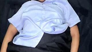 I get fucked in school uniform by white stranger