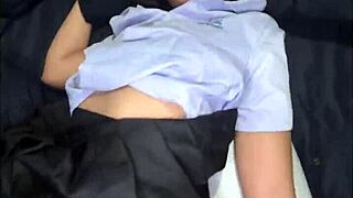 I get fucked in school uniform by white stranger