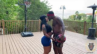Basketball Game Turns Into Intimate Session With Rome Major And Monica Santhiago.