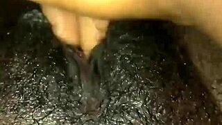 Small Tit Ebony Whore Performs Solo Pussy Masturbation At Home