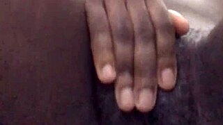 Small Tit Ebony Whore Performs Solo Pussy Masturbation At Home