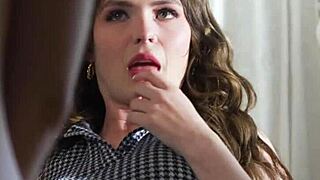 Kinky babe ties up busty sugar mommy and uses a strapon on her