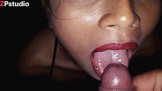 mi sexy susy gets lots of cum in mouth after hot blowjob