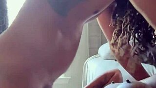 ghetto bonnet head gives sloppy deepthroat blowjob to big black cock