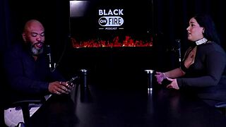 Stripper Pri Melancia performs in sheer red outfit