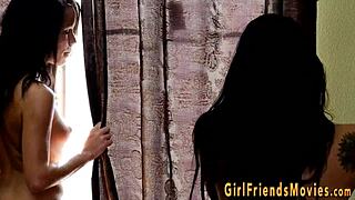 Can the buxom hottie resist getting eaten out?