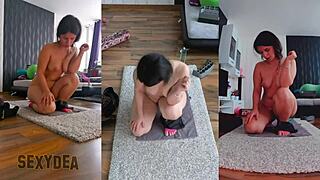 Unleash Your Desires Watch Me In Triple Cam View Naked Yoga Session