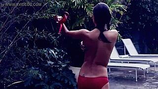 Alessandra Ambrosio's Teasing Striptease Leading to Intense Fucking