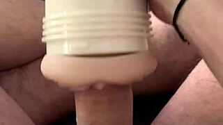 Secretly Playing with New Fleshlight, Caught Watching Porn, Jerking Off Big Dick