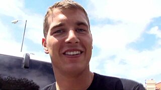 Redhead milf sucks boy's cock