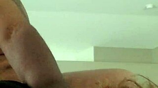 lil one watching herself getting handled by a big black friend in a fun activity