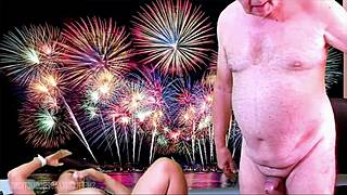 Hot sex fireworks preview: shaved pussy muff diving contrasts with big cock creampie by Agarabas Olpr