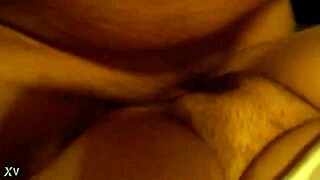 cum drips over her plump pussy lips