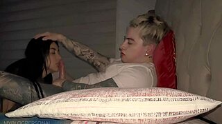 couple gets aroused and makes love on bed