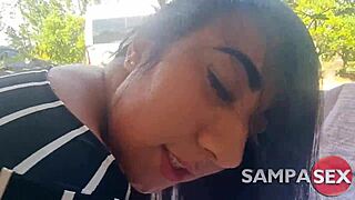 Novinha Gets Ass Filled with Cum