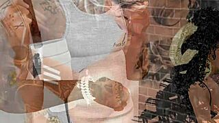 Intense sex after breakfast in public view