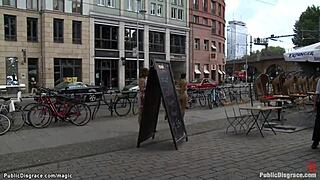 Leather-Bound Slut Fucked Publicly