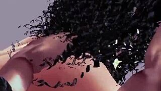 Intense sex after breakfast in public view