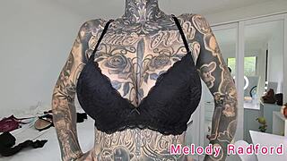 black and purple lingerie and micro bikini try on haul melody radford