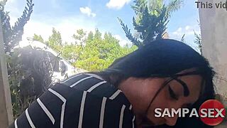 Novinha Gets Ass Filled with Cum