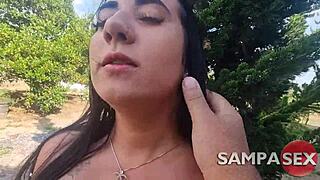 Novinha Gets Ass Filled with Cum