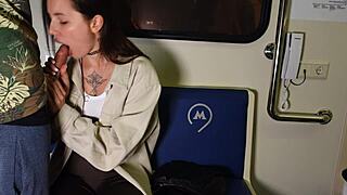 Public Encounter In Train Car With Sucking And Fucking Allowed