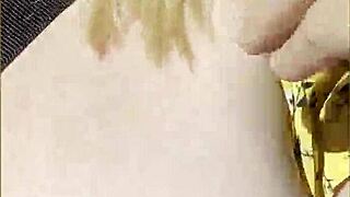 wifey flashing perfect tits while driving in car