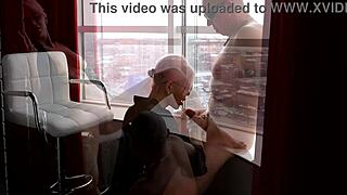 morning coffee turns into passionate public sex with cunnilingus and blowjob