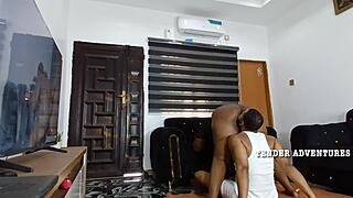 Enjoying sloppy kisses with wet licks and big hugs - amateur couple