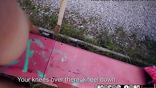 the blonde paris sweet gets picked up in public, her huge boobs surveyed in pov sucking hardcore