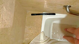 Latina Babe Masturbates in Bathroom Shower