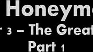 on the honeymoon, redhead wife explores leather fetish in outdoor adventure