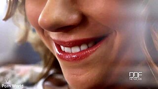 Russian Beauty Bangs Pink Pussy with Banana!