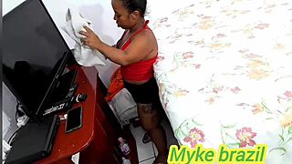 Boss fucks maid Anazinha's ass, she begs for cum in mouth 😍 see full on Red and Sheer