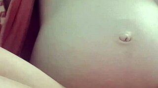 Pregnant Babe Masturbates Solo.