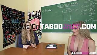 Teen Kissing the Teacher on Parent Teacher Meeting