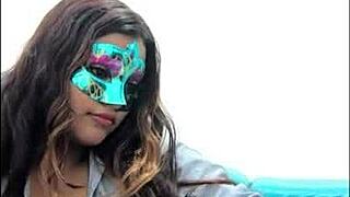 'Do you touch your big tits before exams?' the brunette latina student asks.