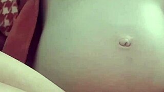 Pregnant Babe Masturbates Solo.